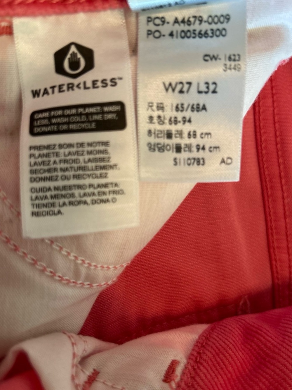 Levi's soft Pink Barbiecore coquette Corduroy Jeans size 27/32 - Picture 8 of 12